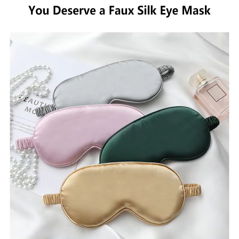 Travel Accessories Eye Mask - Çift Taraflı İpek Uyku Göz Bandı