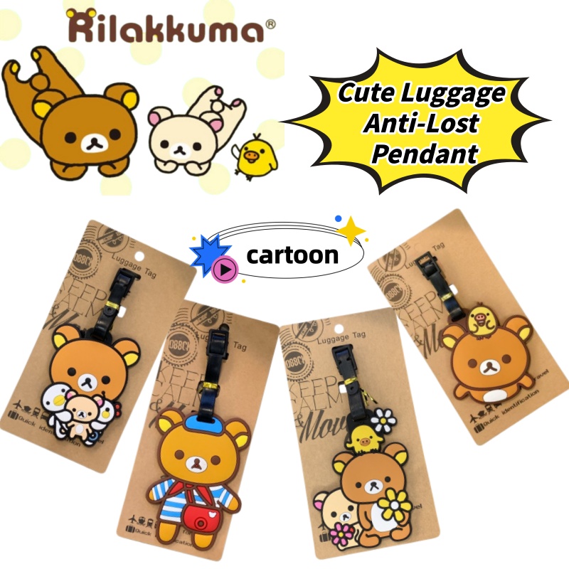 Travel Accessories Personalised - Rilakkuma Yaratıcı Kişiselleştirilmiş Bagaj Etiketi Kayıp