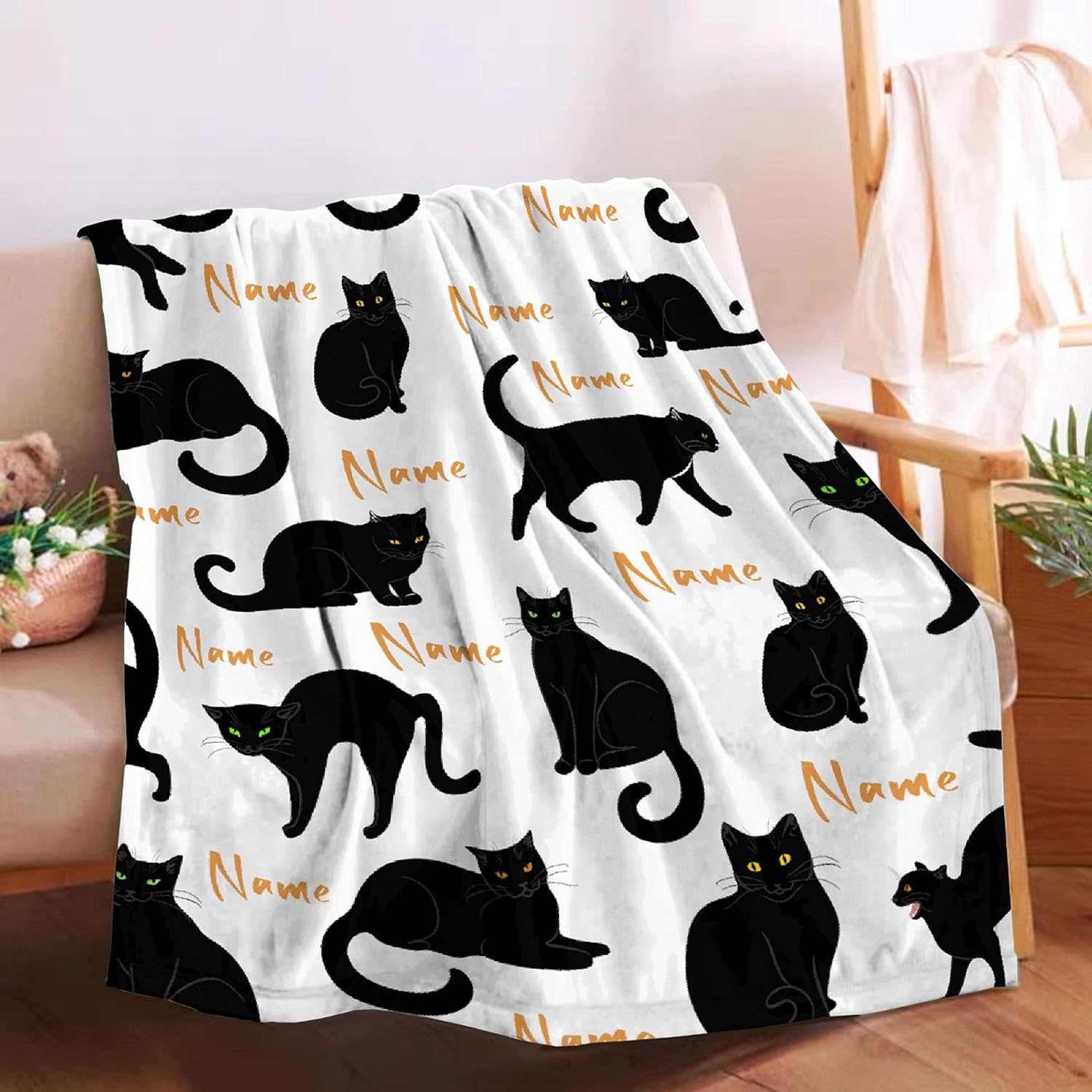 Travel Accessories Gift Ideas - Sevimli Kedi Baskılı Battaniye Peluş Polar