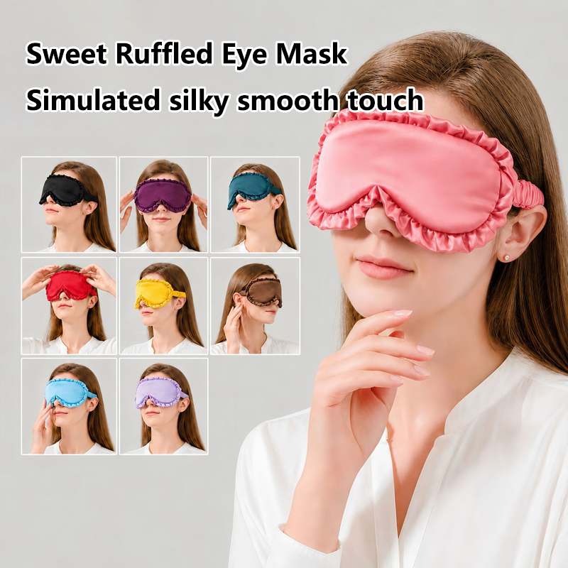 Travel Accessories Eye Mask - Moda Düz Renk İmitasyon İpek Göz
