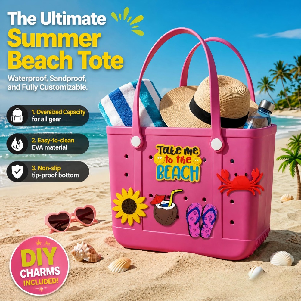Travel Accessories To Gift - Bayanlar için Büyük Boy Kauçuk Plaj