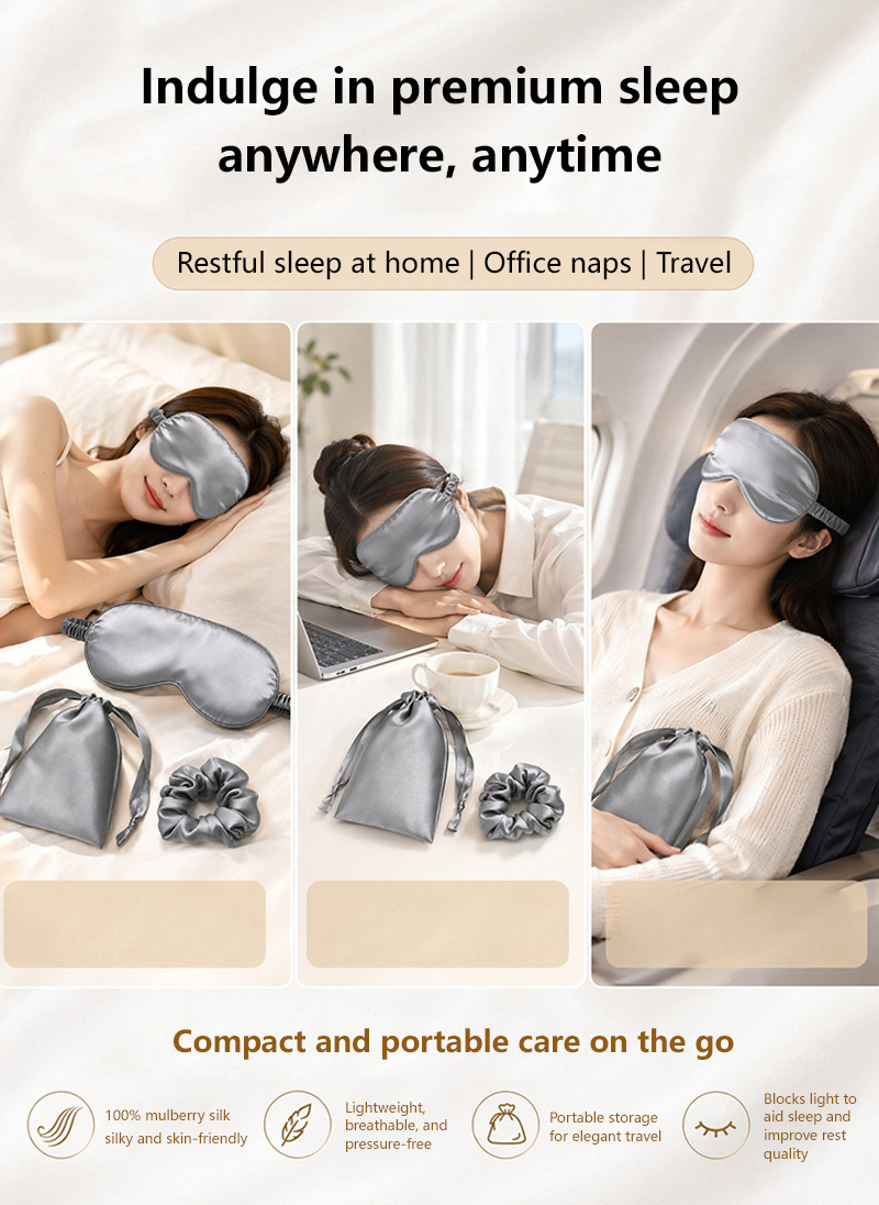 Çift Taraflı İpek Uyku Göz Mas - Travel Accessories Eye Mask incelemesi ve fiyatı