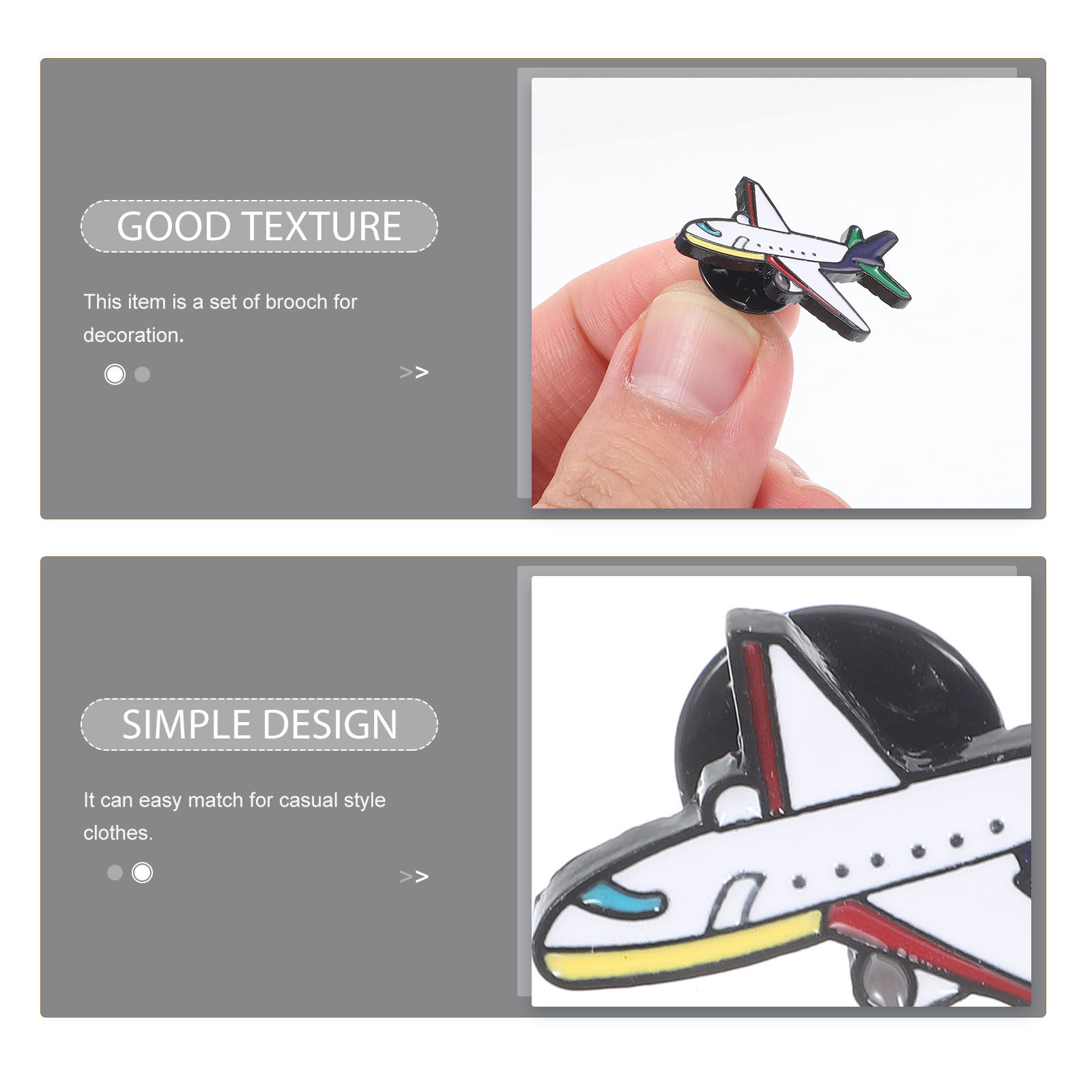 2 Adet Uçak Broş Seti Karikatü - Travel Accessories Gift Ideas incelemesi ve fiyatı